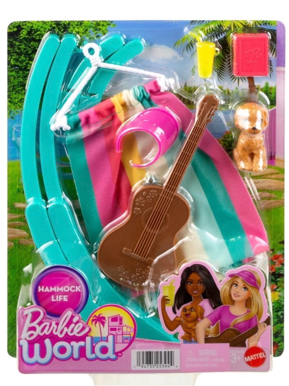 Barbie Striped Hammock Play Set with Teal Stand & Pink Accents